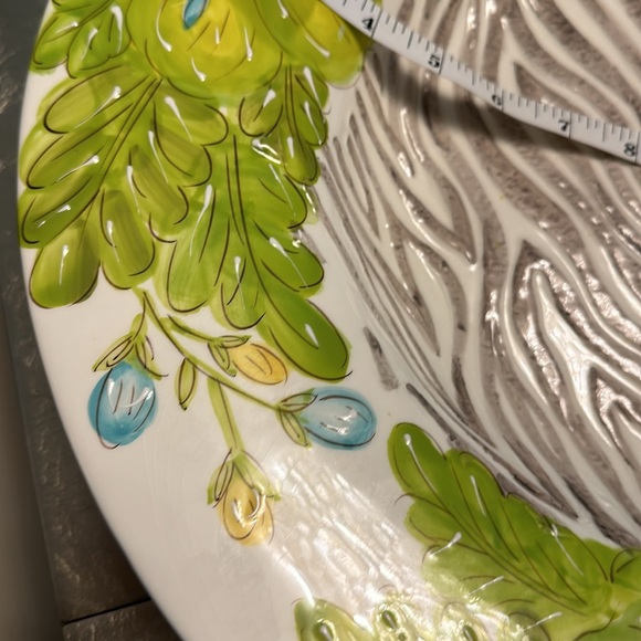 Vintage ‘Tropical Palm’ Hand Made Designer Laurie Gates Platter - Picture 9 of 12